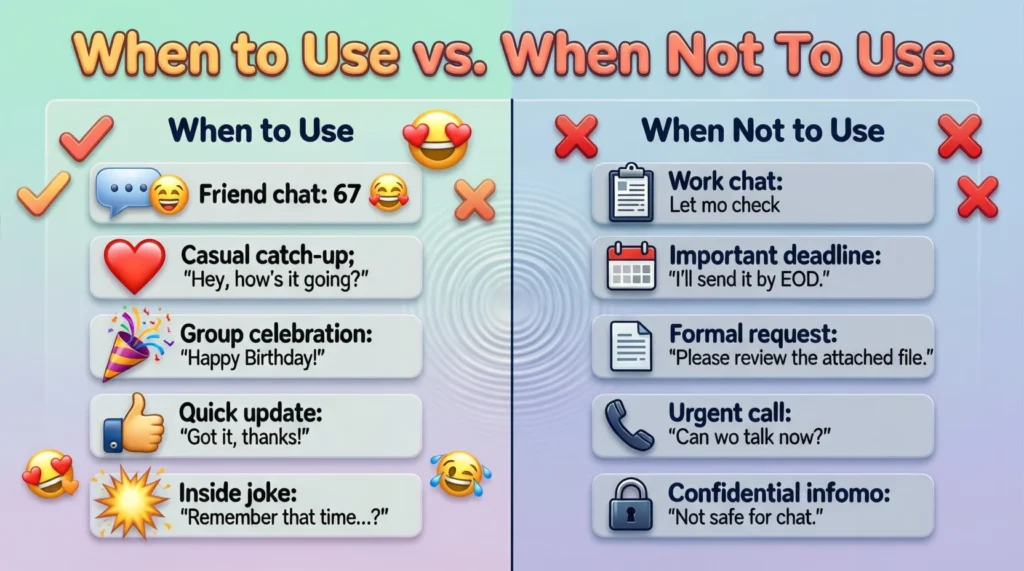 When to Use and When Not to Use 67