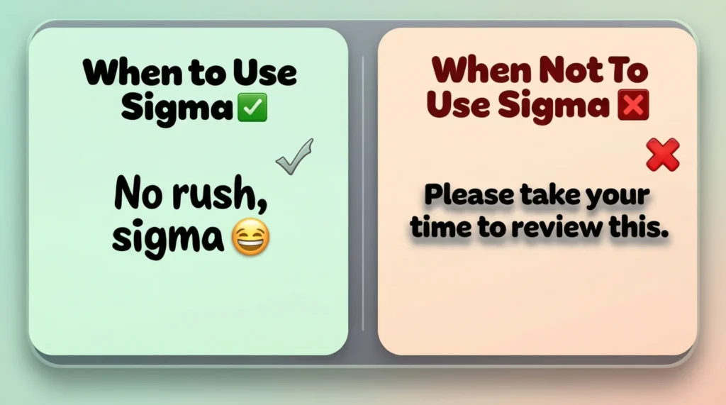 When to Use and When Not to Use Sigma